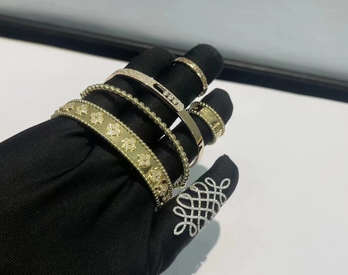 luxury 18k Gold Diamond Jewelry vVS diamond  Bracelet for Party Gift