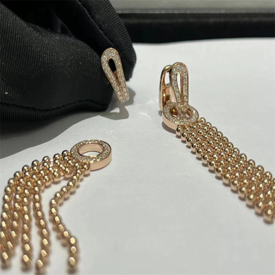 VVS Diamond Cartier Jewelry Women HK Setting Rose Gold Diamond Earrings