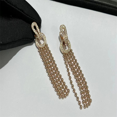 VVS Diamond Cartier Jewelry Women HK Setting Rose Gold Diamond Earrings