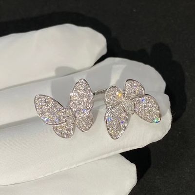 Small Elegant Custom Brand Jewelry 1pcs Custom Brand 18K White Gold Ring