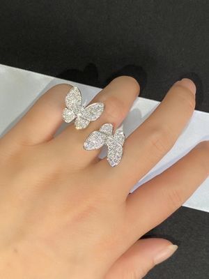 Small Elegant Custom Brand Jewelry 1pcs Custom Brand 18K White Gold Ring