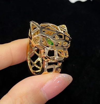 OEM ODM 18K Gold Diamond Ring Panther Ring Jaguar Ring Tiger Ring custom