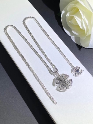 Customized Style 18k Gold Diamond necklace Luxurious 18K Gold Jewelry Set for Weddings jewelry factory