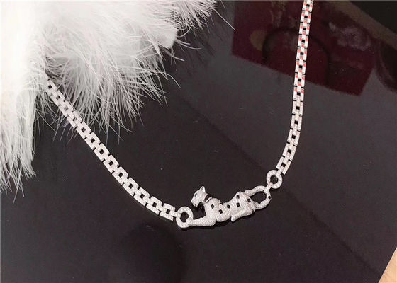 Vintage Brand Maillon Panthere Necklace Authentic 18K Gold Made With Emerald Eyes