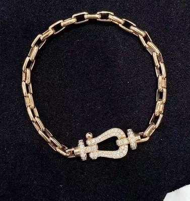 مجوهرات ذهبية قابلة للتخصيص من الـ 18 كارت FORCE 10 BRACELET L Model في الذهب الأصفر و الماس